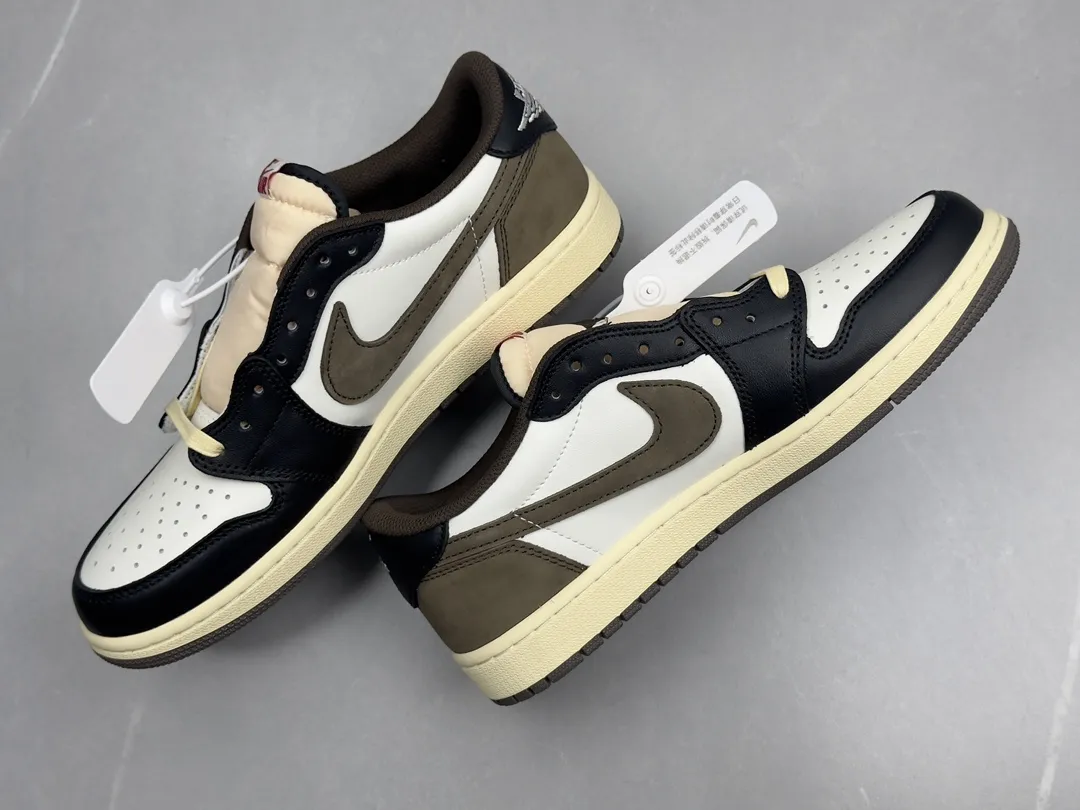 Travis Scott x Air Jordan 1 Low “Cactus Jack” Mocha – Authentic Version with Top Rep Shoes, Best Replica Sneakers, Sizes 36-47 (Including Half Sizes Minimalist 1266