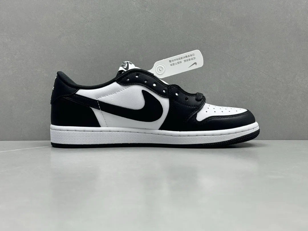TechFriendly Travis Scott x Air Jordan 1 Low OG Black White Reverse Swoosh Rep Shoes, Top-Quality Best Replica Sneakers, Sizes 36-47 (Including Half Sizes 1263