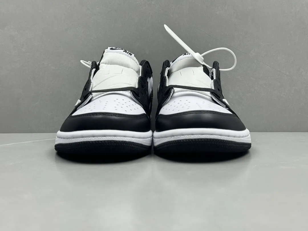 TechFriendly Travis Scott x Air Jordan 1 Low OG Black White Reverse Swoosh Rep Shoes, Top-Quality Best Replica Sneakers, Sizes 36-47 (Including Half Sizes 1263