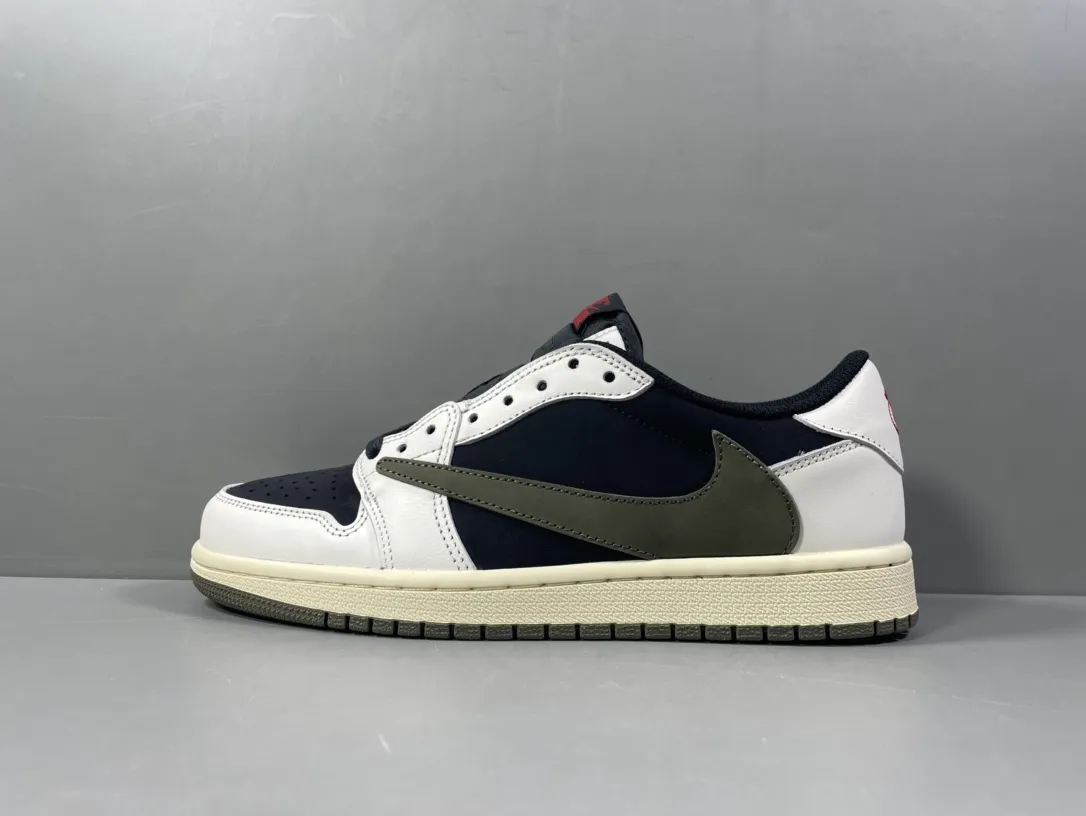 NewStyle Travis Scott x Air Jordan 1 Low OG SP “Black Olive” – Corporate 260 Upgrade Version with Top Rep Shoes and Best Replica Sneakers 1252