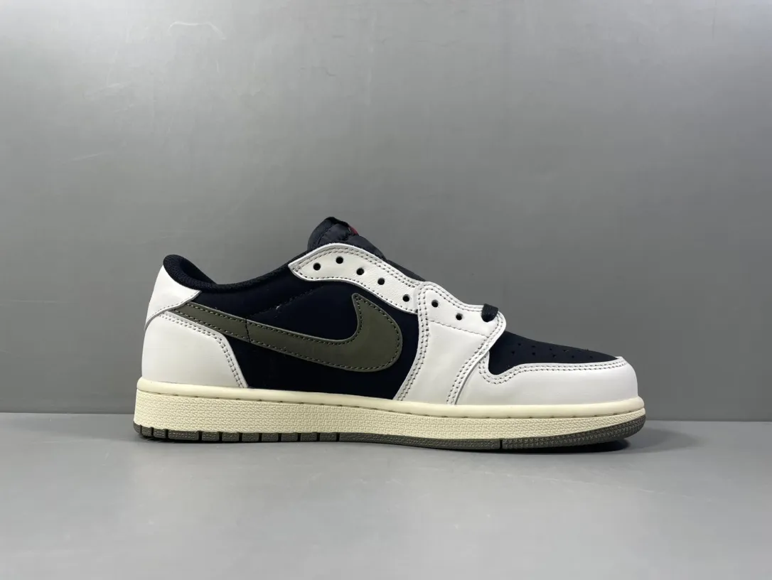 NewStyle Travis Scott x Air Jordan 1 Low OG SP “Black Olive” – Corporate 260 Upgrade Version with Top Rep Shoes and Best Replica Sneakers 1252