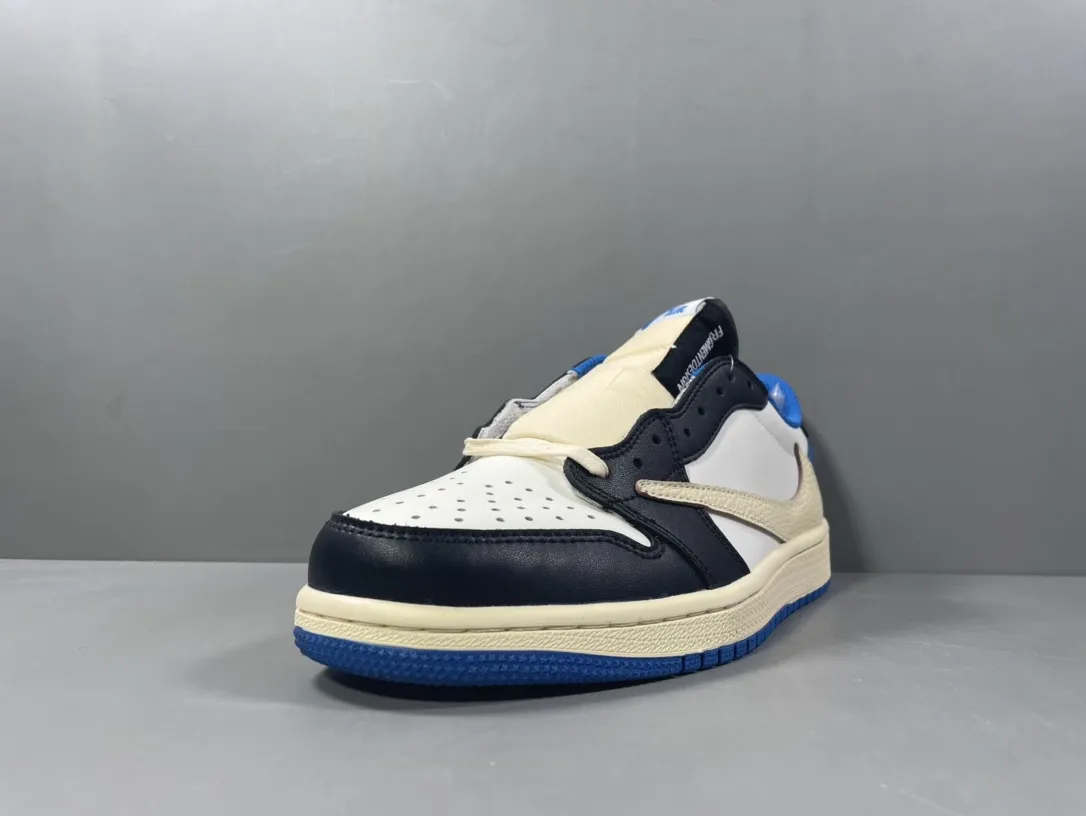 Travis Scott x Air Jordan 1 Low OG SP “Blue Lightning” – Corporate Edition Rep Shoes with Top-Quality Best Replica Sneakers MoistureWicking 1257