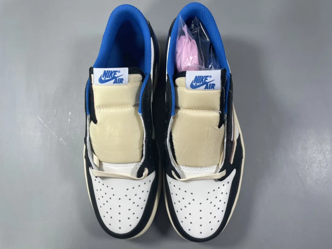 Travis Scott x Air Jordan 1 Low OG SP “Blue Lightning” – Corporate Edition Rep Shoes with Top-Quality Best Replica Sneakers MoistureWicking 1257