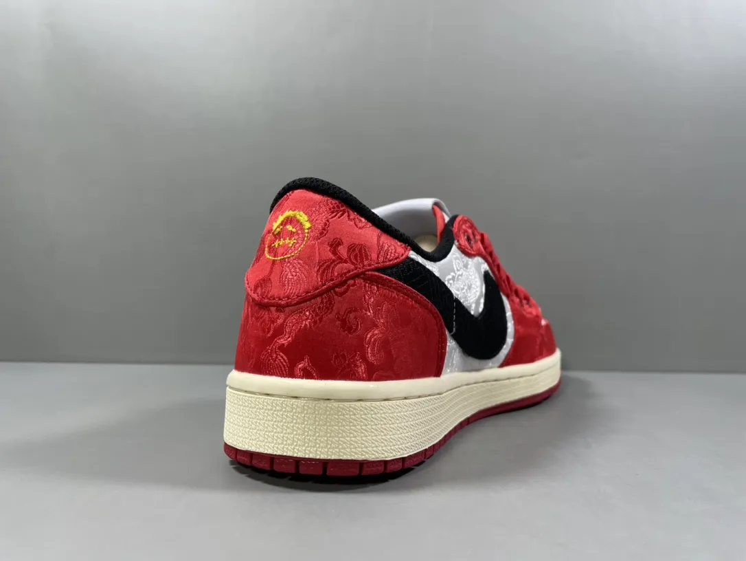 Travis Scott x Air Jordan 1 Low OG SP “Red Silk” – Red White Black Rep Shoes & Replica Nikes FreshLook 1241