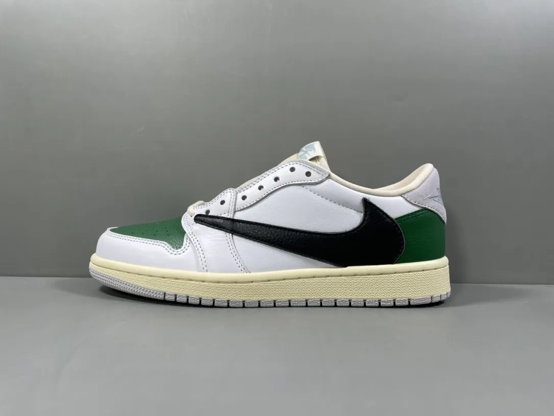 Practical Travis Scott x Air Jordan 1 Low OG SP “Reverse Mocha” – Green White – Low Top Rep Shoes (Sizes 36- 1247