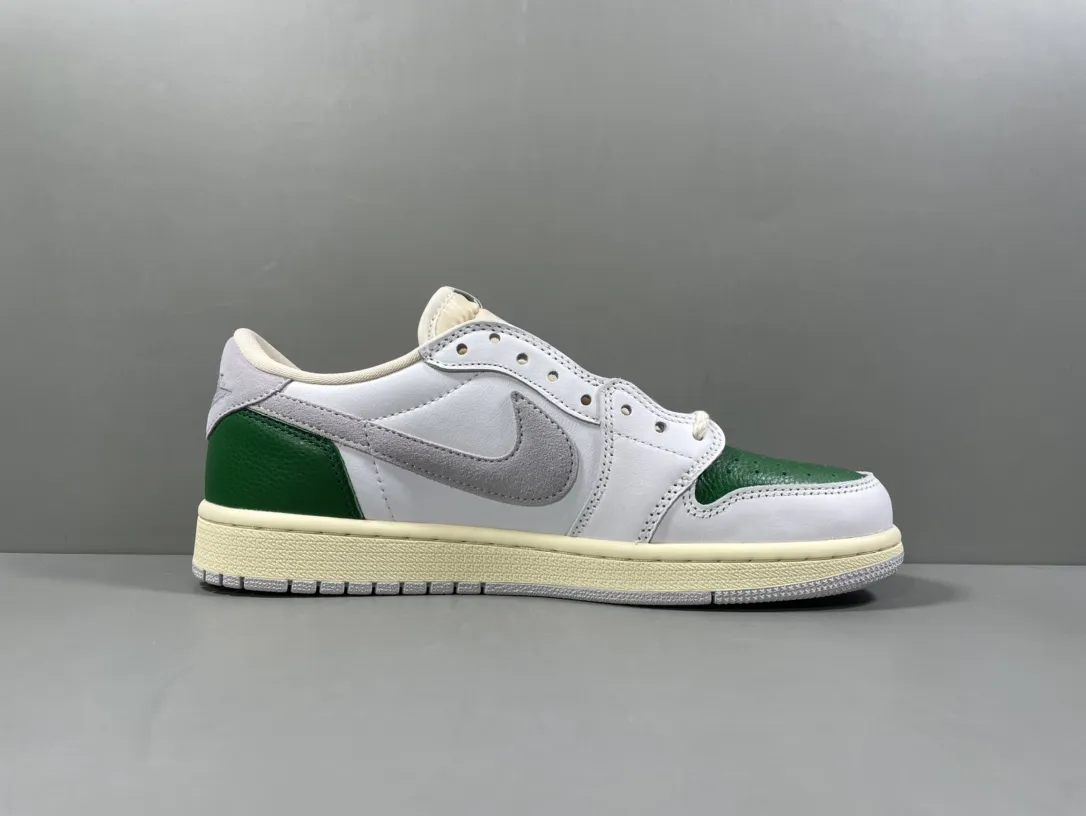 Practical Travis Scott x Air Jordan 1 Low OG SP “Reverse Mocha” – Green White – Low Top Rep Shoes (Sizes 36- 1247