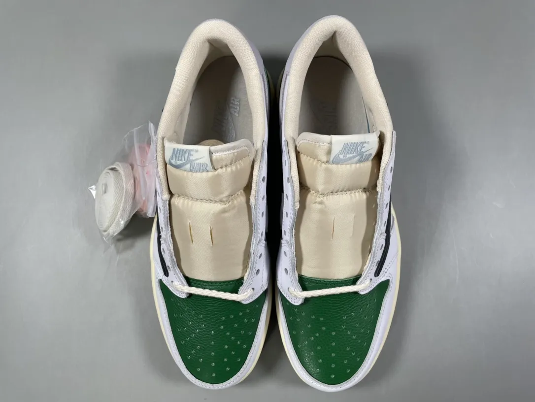 Practical Travis Scott x Air Jordan 1 Low OG SP “Reverse Mocha” – Green White – Low Top Rep Shoes (Sizes 36- 1247