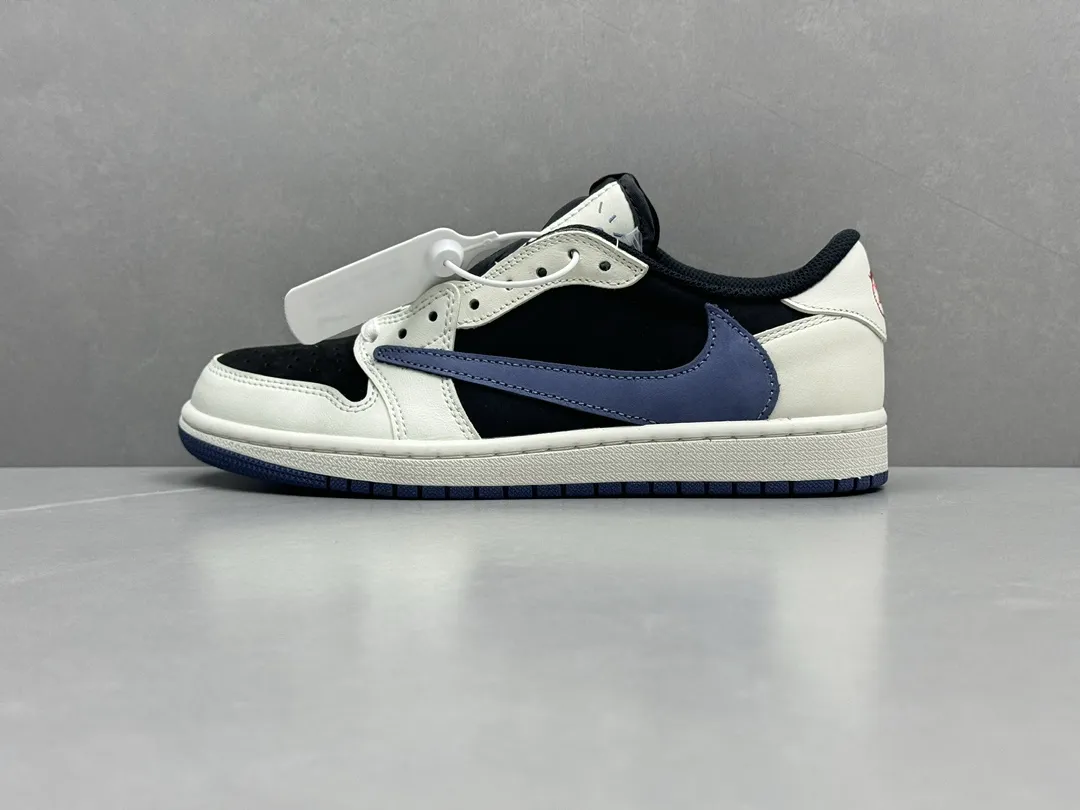 FastDry Travis Scott x Air Jordan 1 Low Reverse Mocha – Black White Blue, Top Rep Shoes, Best Replica Sneakers, Sizes 36-47 Including Half Sizes 1268