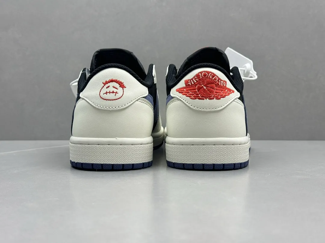 FastDry Travis Scott x Air Jordan 1 Low Reverse Mocha – Black White Blue, Top Rep Shoes, Best Replica Sneakers, Sizes 36-47 Including Half Sizes 1268