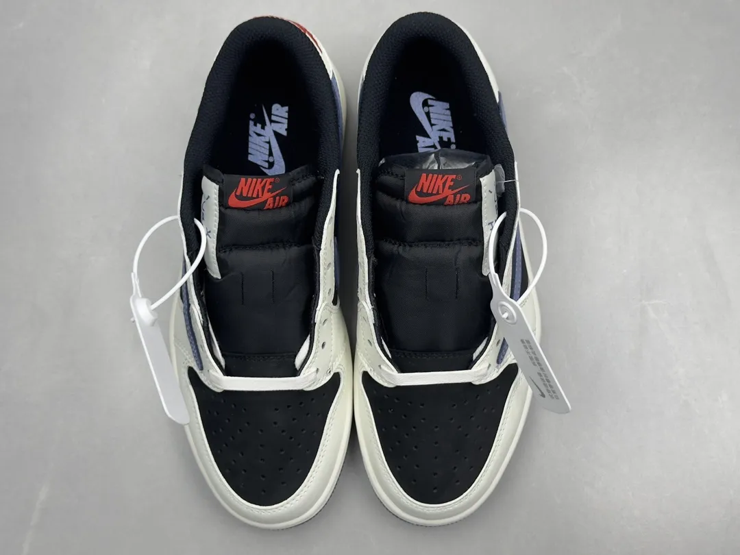 FastDry Travis Scott x Air Jordan 1 Low Reverse Mocha – Black White Blue, Top Rep Shoes, Best Replica Sneakers, Sizes 36-47 Including Half Sizes 1268
