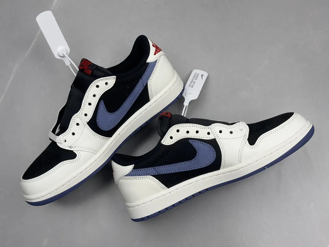 FastDry Travis Scott x Air Jordan 1 Low Reverse Mocha – Black White Blue, Top Rep Shoes, Best Replica Sneakers, Sizes 36-47 Including Half Sizes 1268