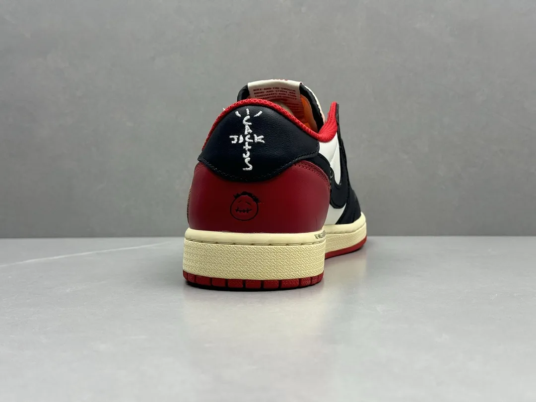 TechFriendly Travis Scott x Air Jordan 1 Low Reverse Mocha – White Red Black – Authentic Version with Top Rep Shoes and Best Replica Sneakers Quality 1262