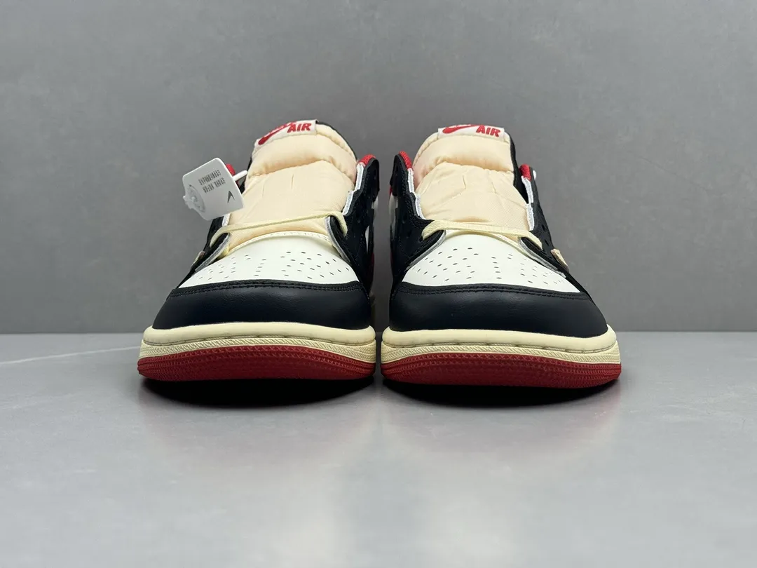 TechFriendly Travis Scott x Air Jordan 1 Low Reverse Mocha – White Red Black – Authentic Version with Top Rep Shoes and Best Replica Sneakers Quality 1262