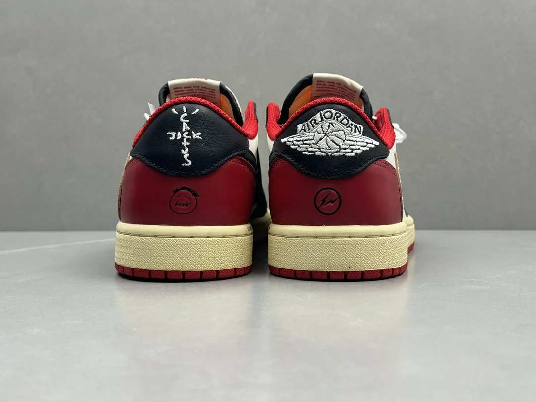 TechFriendly Travis Scott x Air Jordan 1 Low Reverse Mocha – White Red Black – Authentic Version with Top Rep Shoes and Best Replica Sneakers Quality 1262