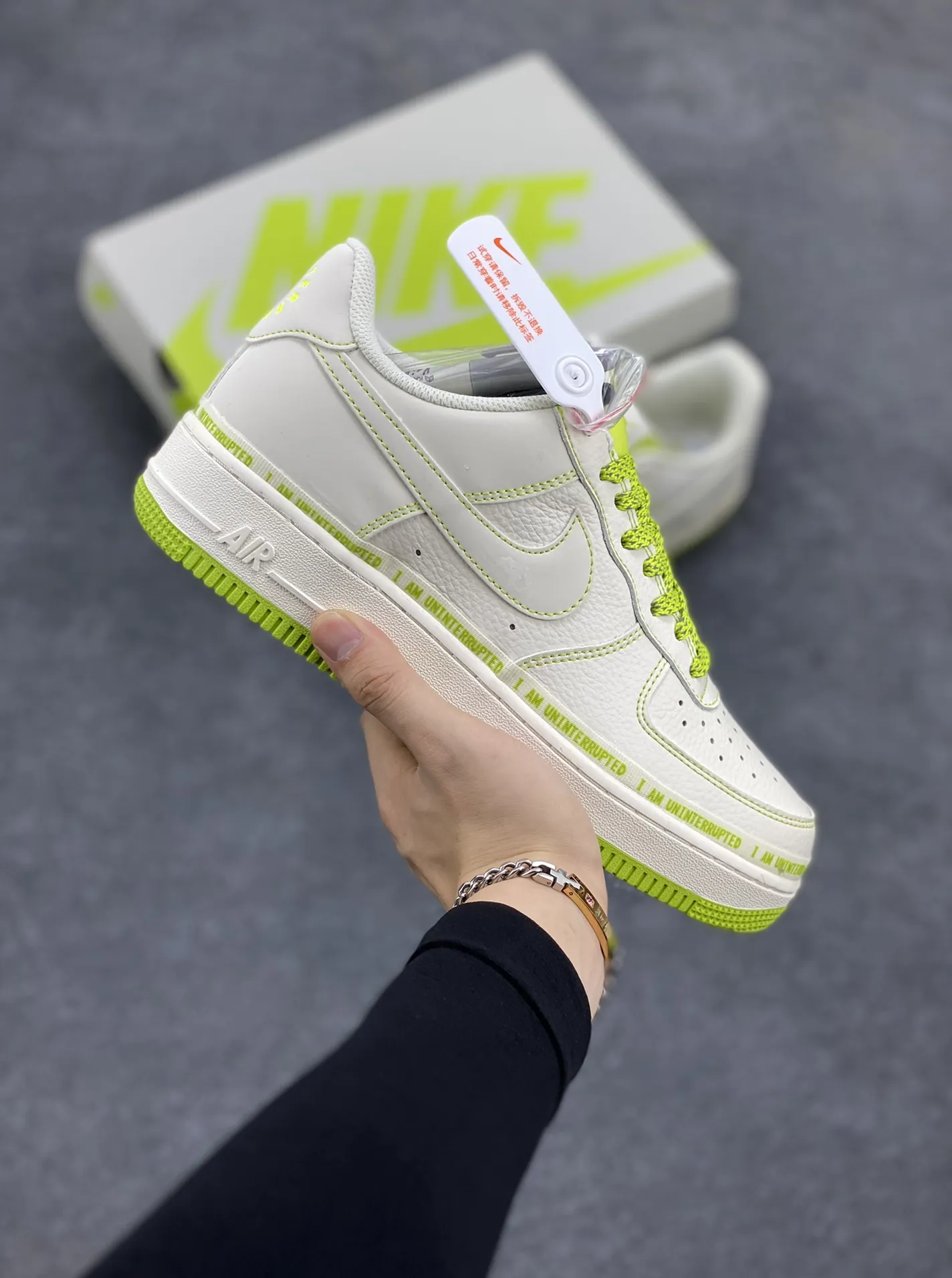 Uninterrupted x Nike Air Force 1 Low “MORE THAN” – Mint Green Signature Graffiti, Limited Edition Rep Shoes with Best Replica Sneakers Design SunProtective 1065
