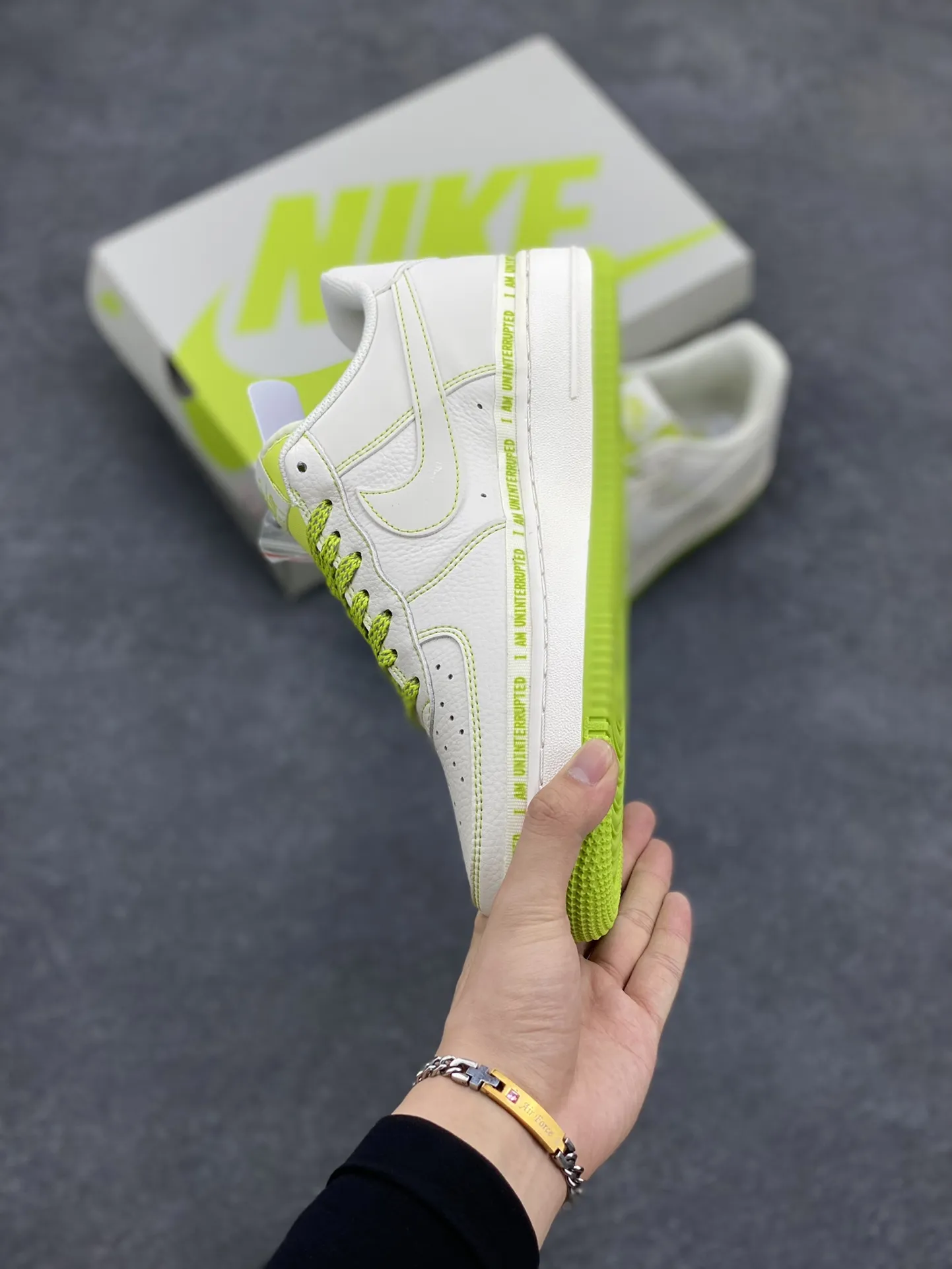 Uninterrupted x Nike Air Force 1 Low “MORE THAN” – Mint Green Signature Graffiti, Limited Edition Rep Shoes with Best Replica Sneakers Design SunProtective 1065