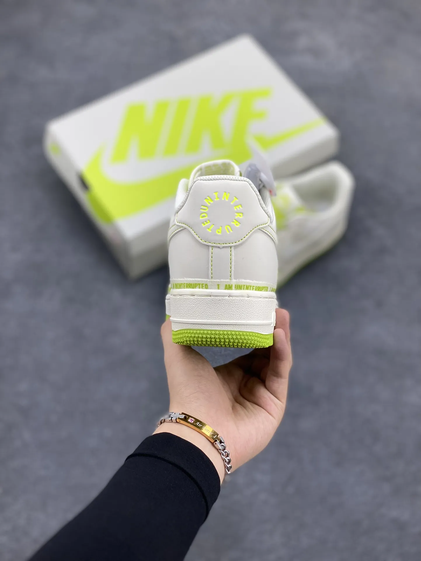Uninterrupted x Nike Air Force 1 Low “MORE THAN” – Mint Green Signature Graffiti, Limited Edition Rep Shoes with Best Replica Sneakers Design SunProtective 1065