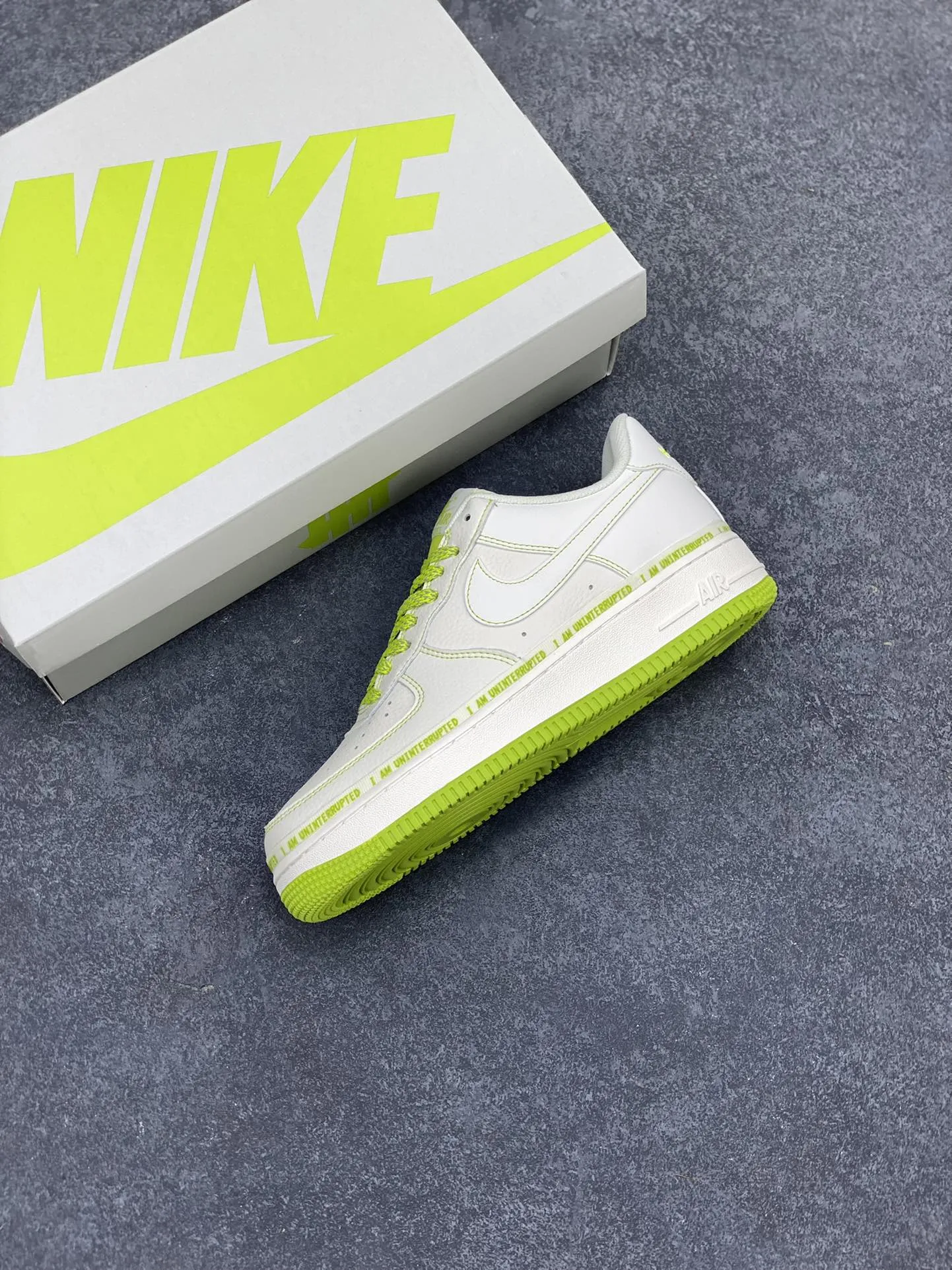 Uninterrupted x Nike Air Force 1 Low “MORE THAN” – Mint Green Signature Graffiti, Limited Edition Rep Shoes with Best Replica Sneakers Design SunProtective 1065