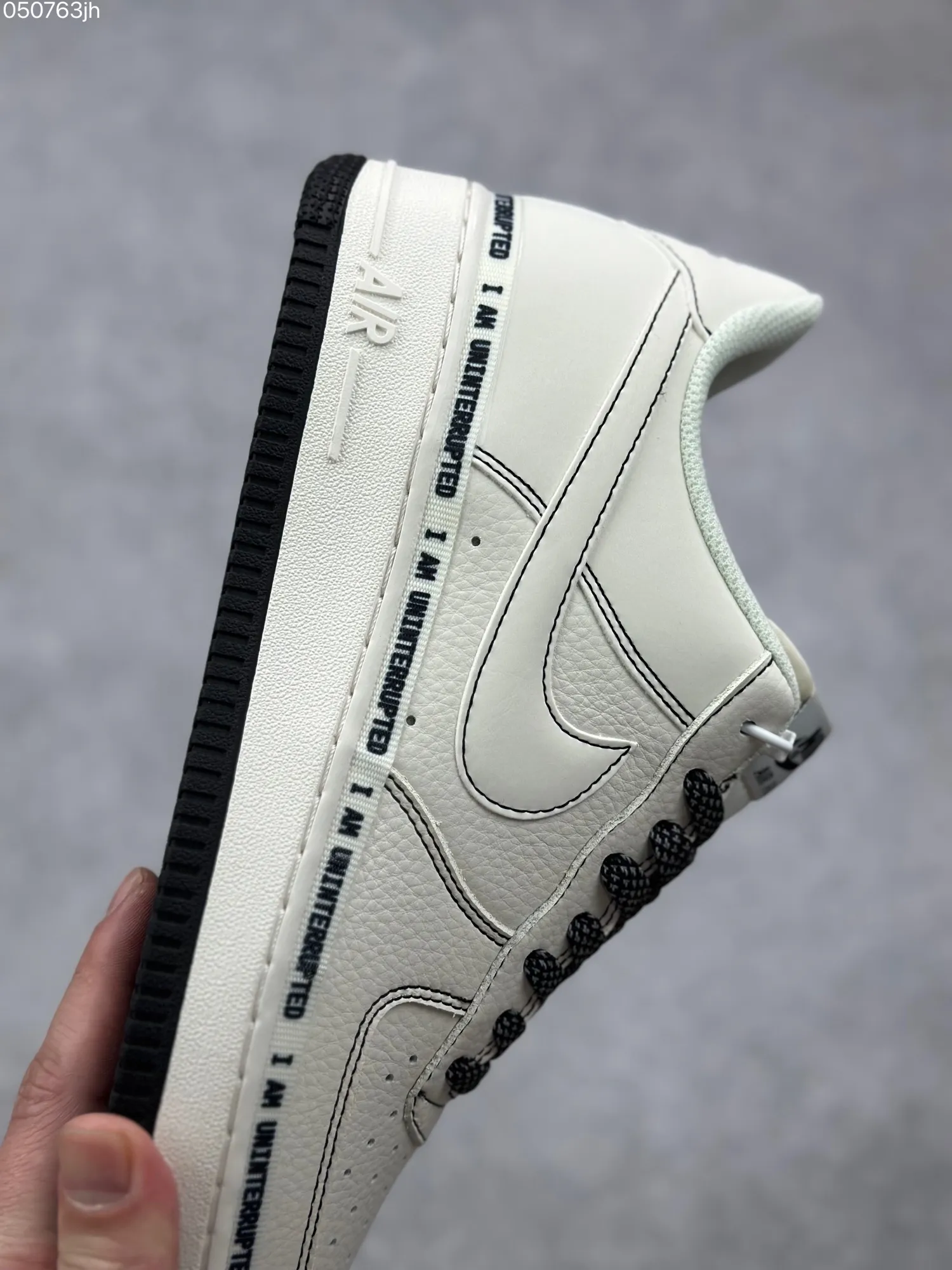 WrinkleFree Uninterrupted x Nike Air Force 1 Low ‘More Than’ – Cream Black Signature Doodle Rep Shoes, Top Fake Nike Sneakers 1073
