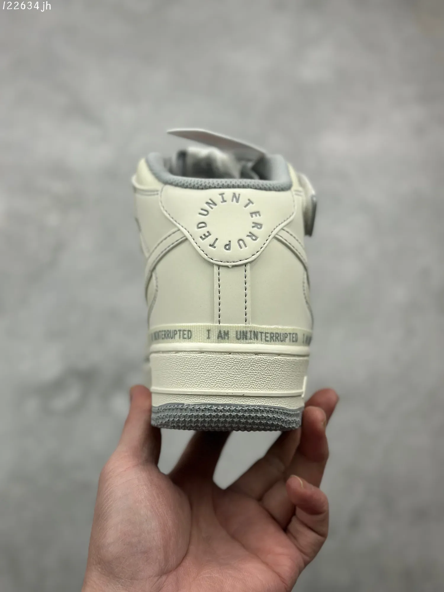 Snug Uninterrupted x Nike Air Force 1 Mid “MORE THAN” – Light Grey Silver Mid-Top  Sneakers with High Quality Rep Shoes Design 1084