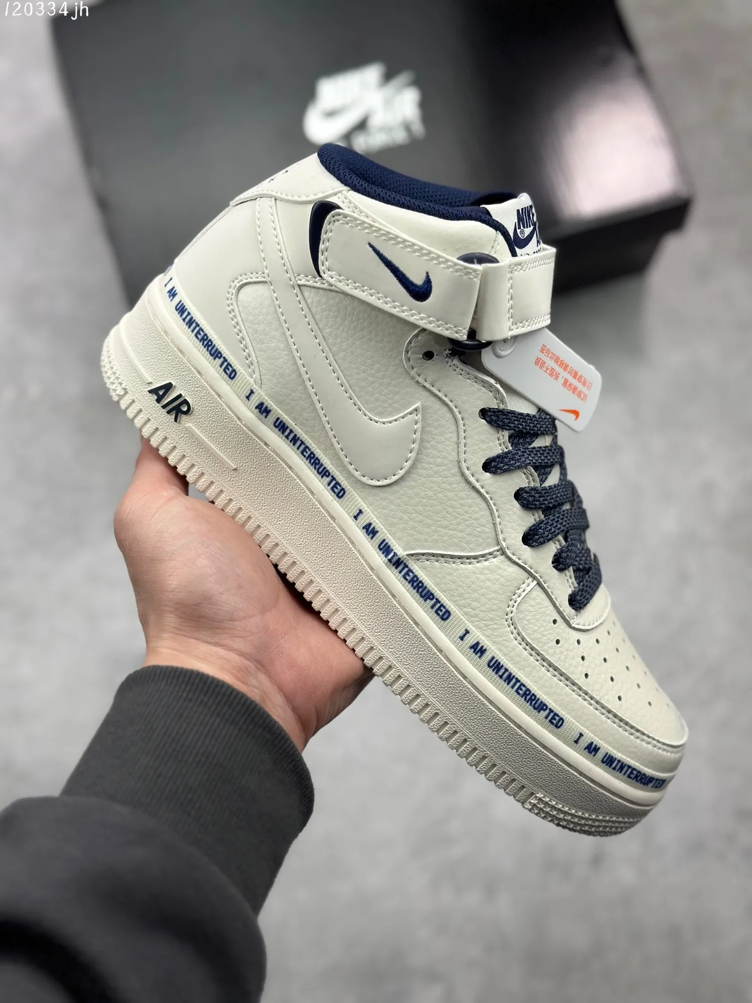 Snug Uninterrupted x Nike Air Force 1 Mid “MORE THAN” – Midnight Navy Graffiti Mid-Top Rep Shoes as Best Replica Sneakers 1012