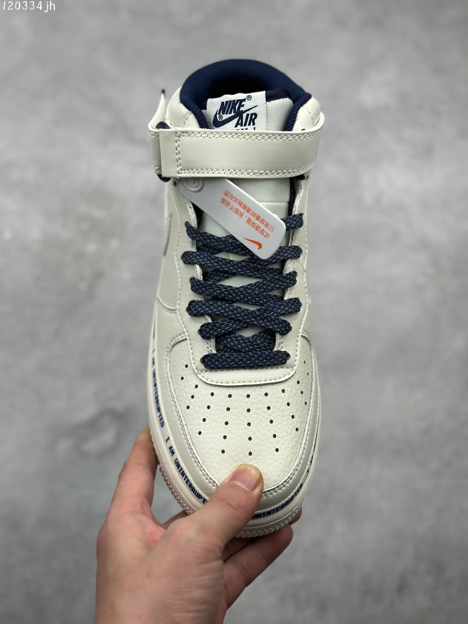 Snug Uninterrupted x Nike Air Force 1 Mid “MORE THAN” – Midnight Navy Graffiti Mid-Top Rep Shoes as Best Replica Sneakers 1012