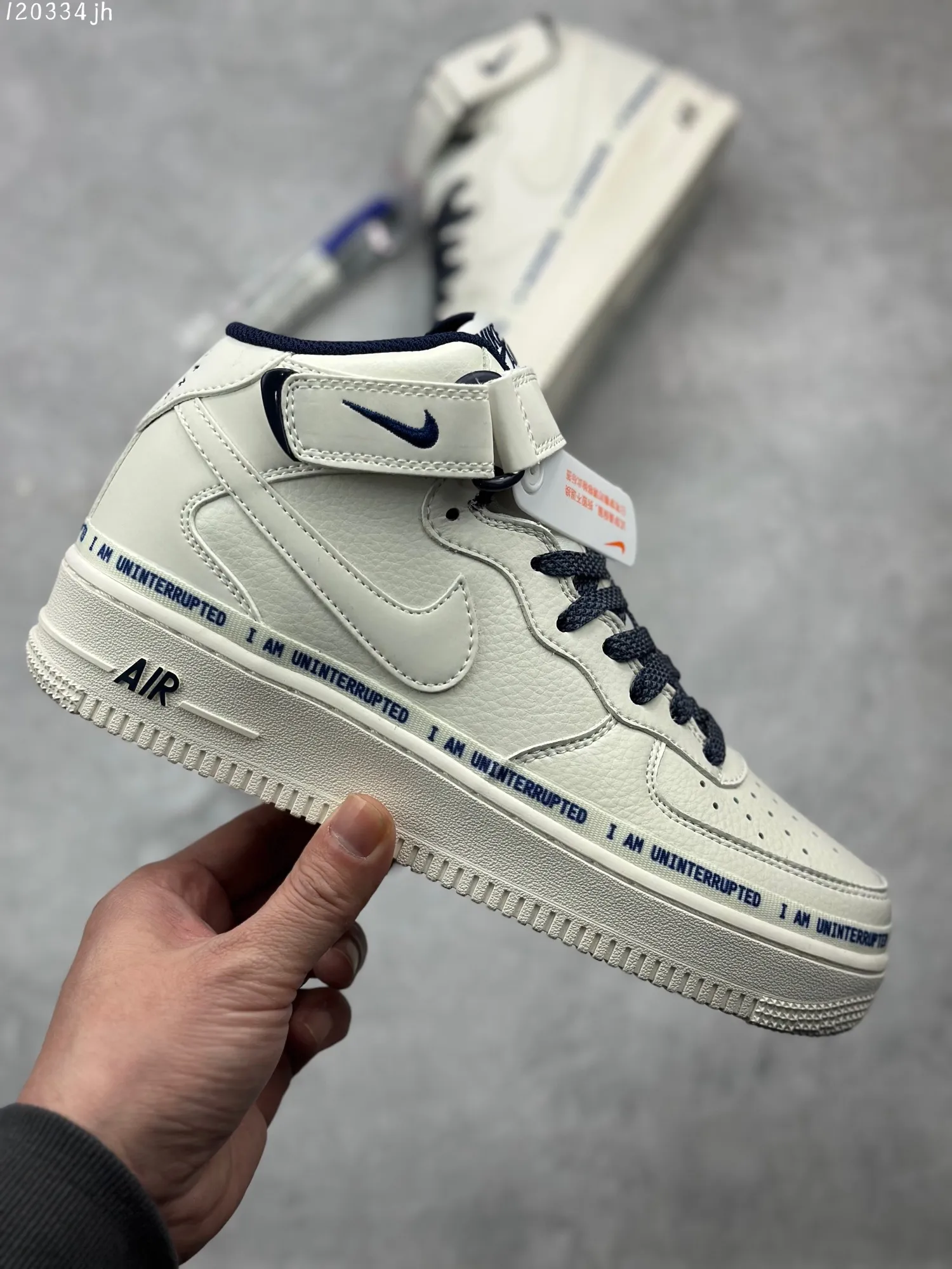 Snug Uninterrupted x Nike Air Force 1 Mid “MORE THAN” – Midnight Navy Graffiti Mid-Top Rep Shoes as Best Replica Sneakers 1012