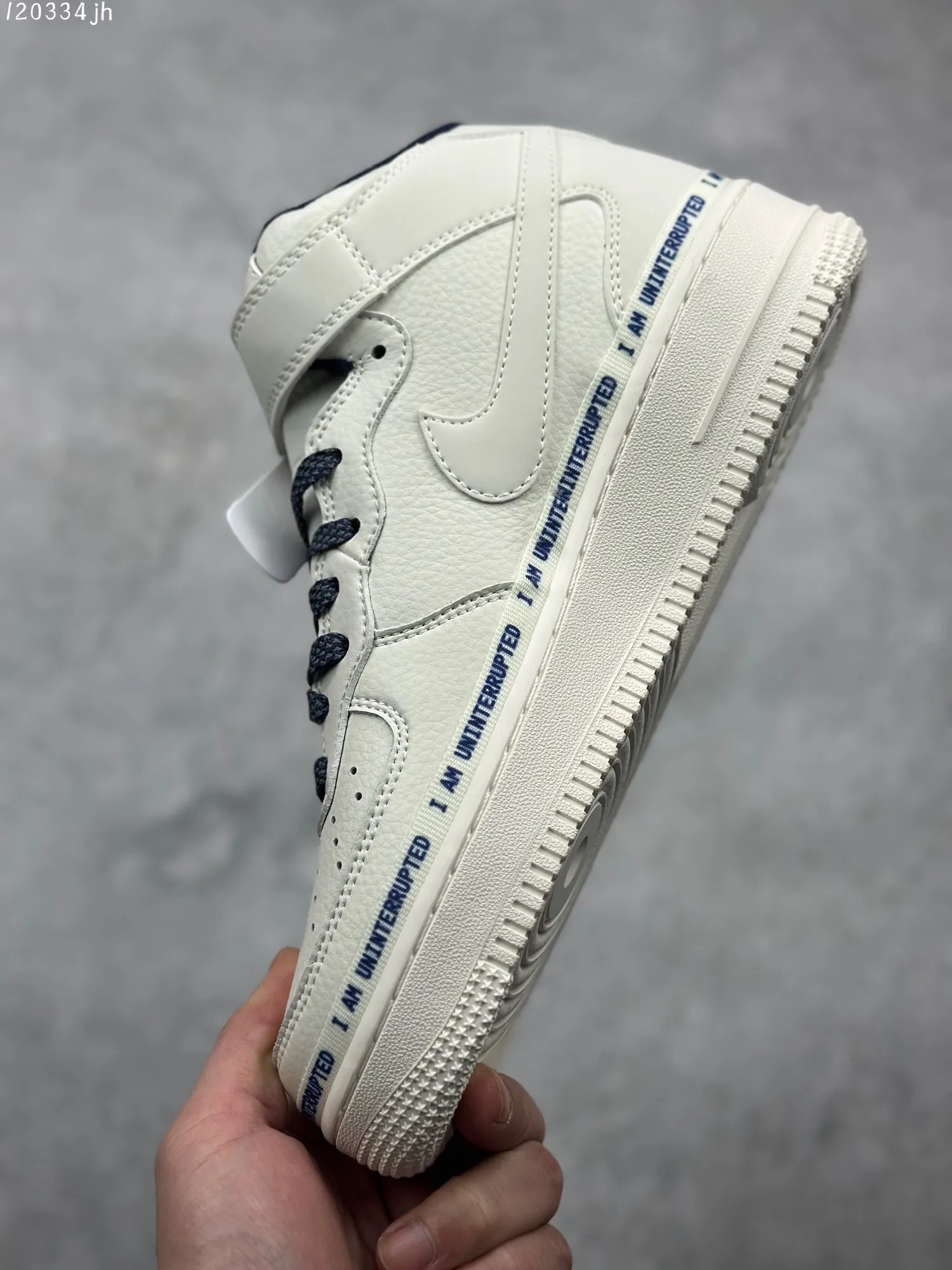 Snug Uninterrupted x Nike Air Force 1 Mid “MORE THAN” – Midnight Navy Graffiti Mid-Top Rep Shoes as Best Replica Sneakers 1012