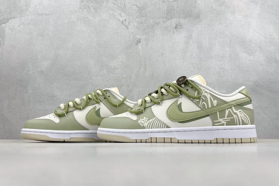 Seasonal YC NK Dunk Low Palace Dragon Well Tea – Replica Nikes & Rep Shoes 1602