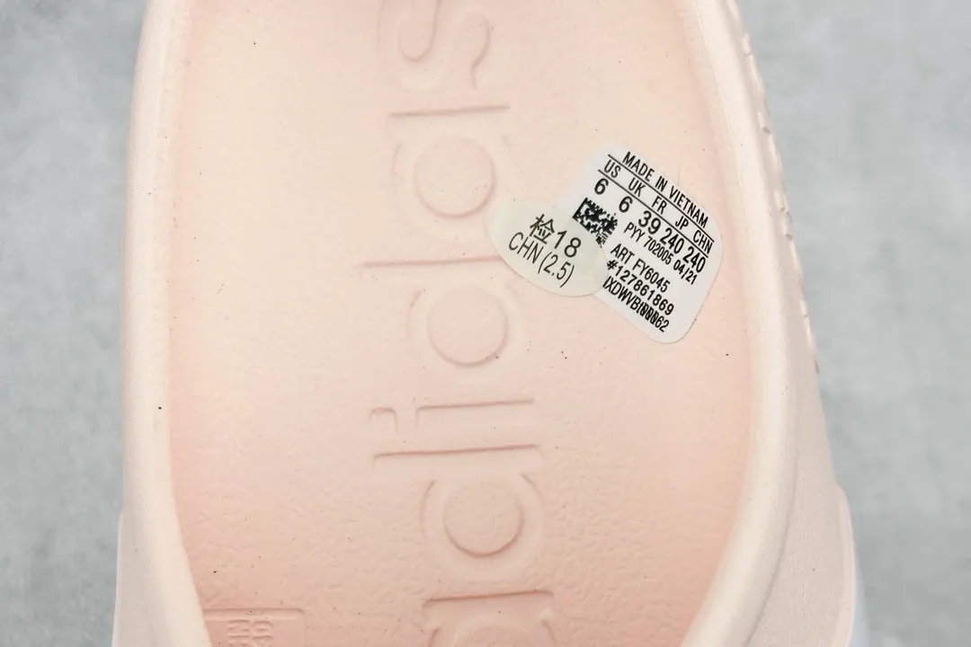WaterResistant adidas Adilette Clogs FY6045 Pink White – Replica Adidas Sneakers 461