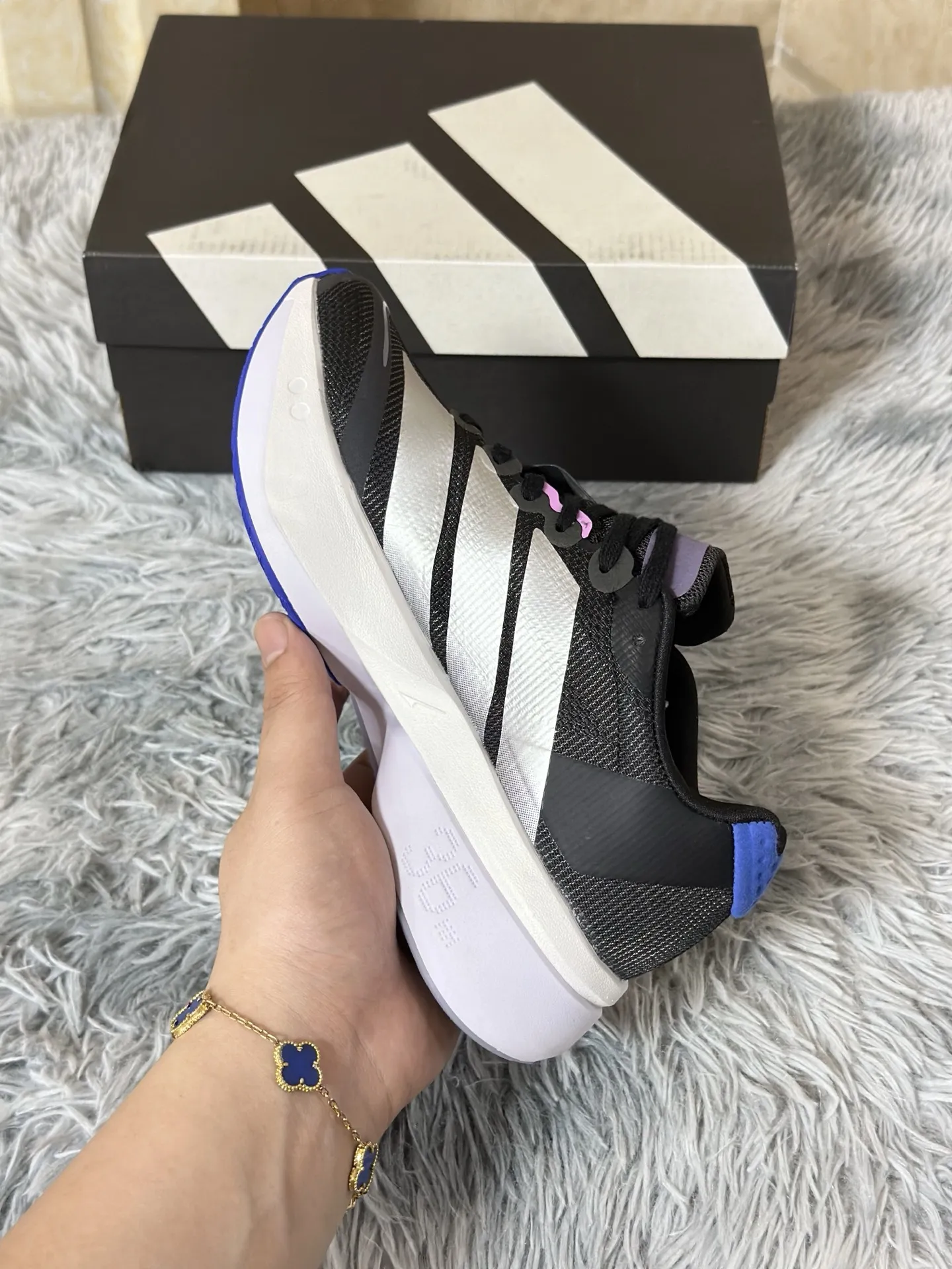 adidas Adizero Boston 13 Black Purple Replica Running Shoes DailyWear 489