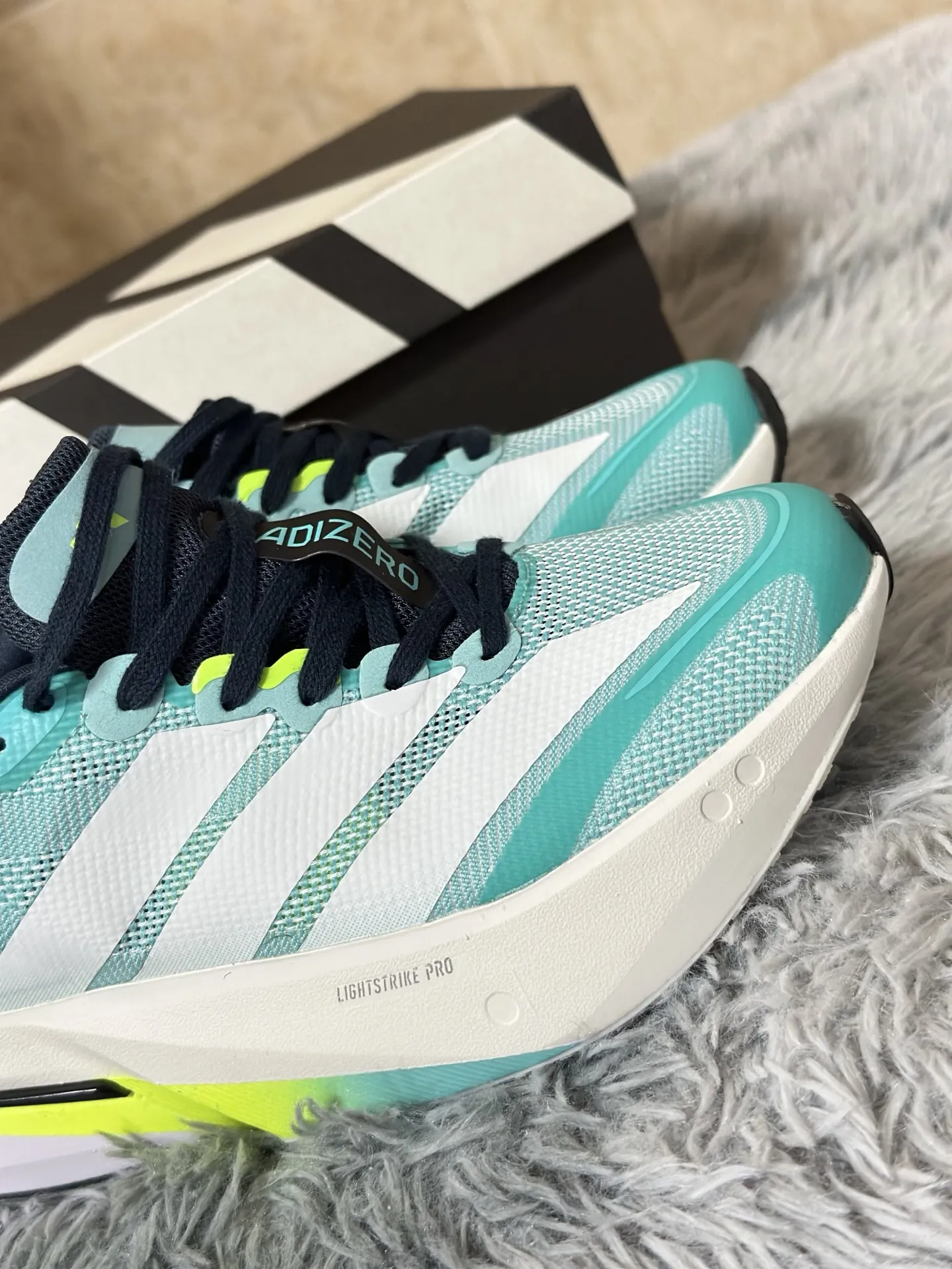 Unisex adidas Adizero Boston 13 Blue Running Shoes – Replica Adidas Edition 493