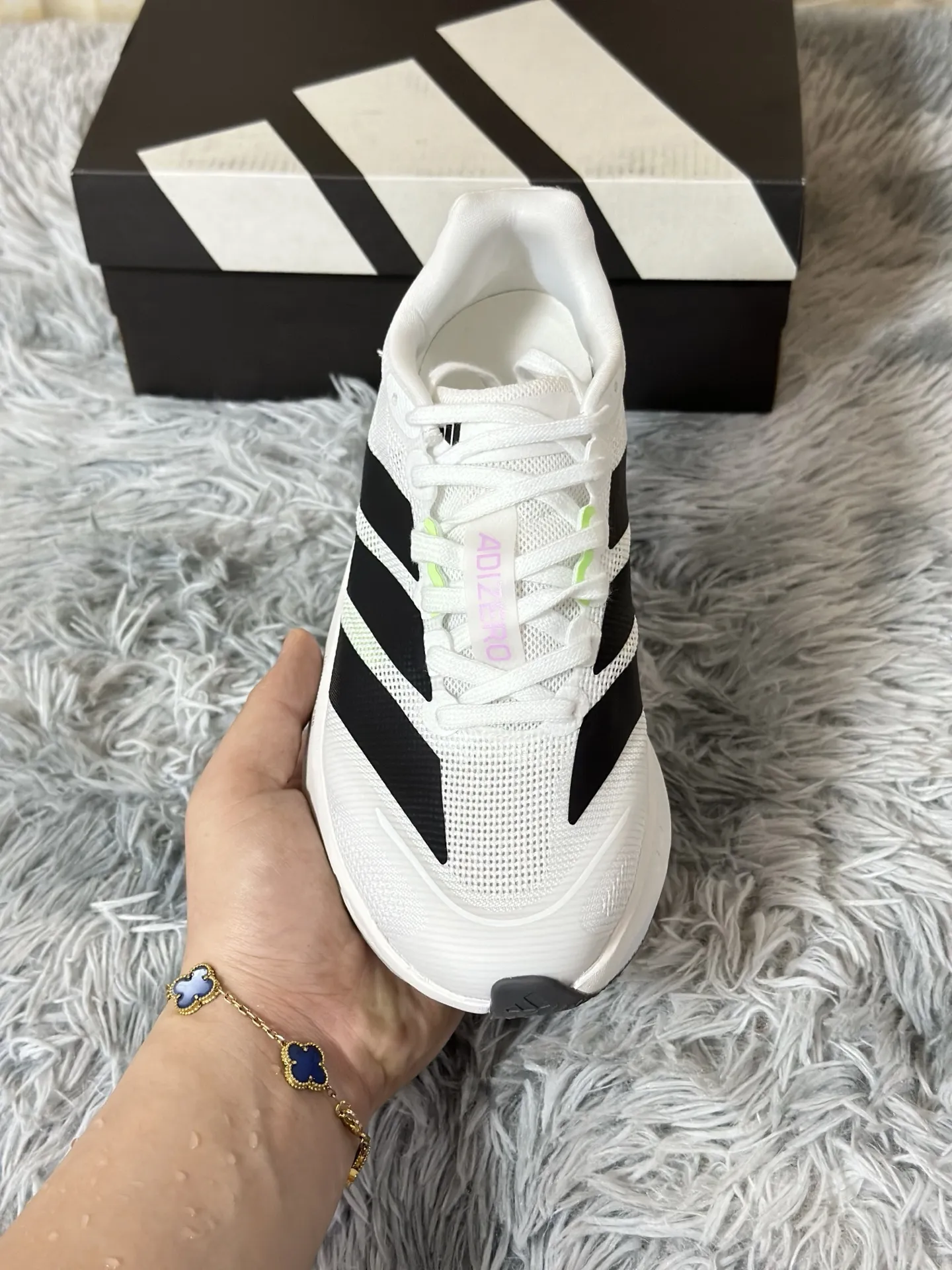 adidas Adizero Boston 13 White Black Replica Running Shoes ComfortFit 490
