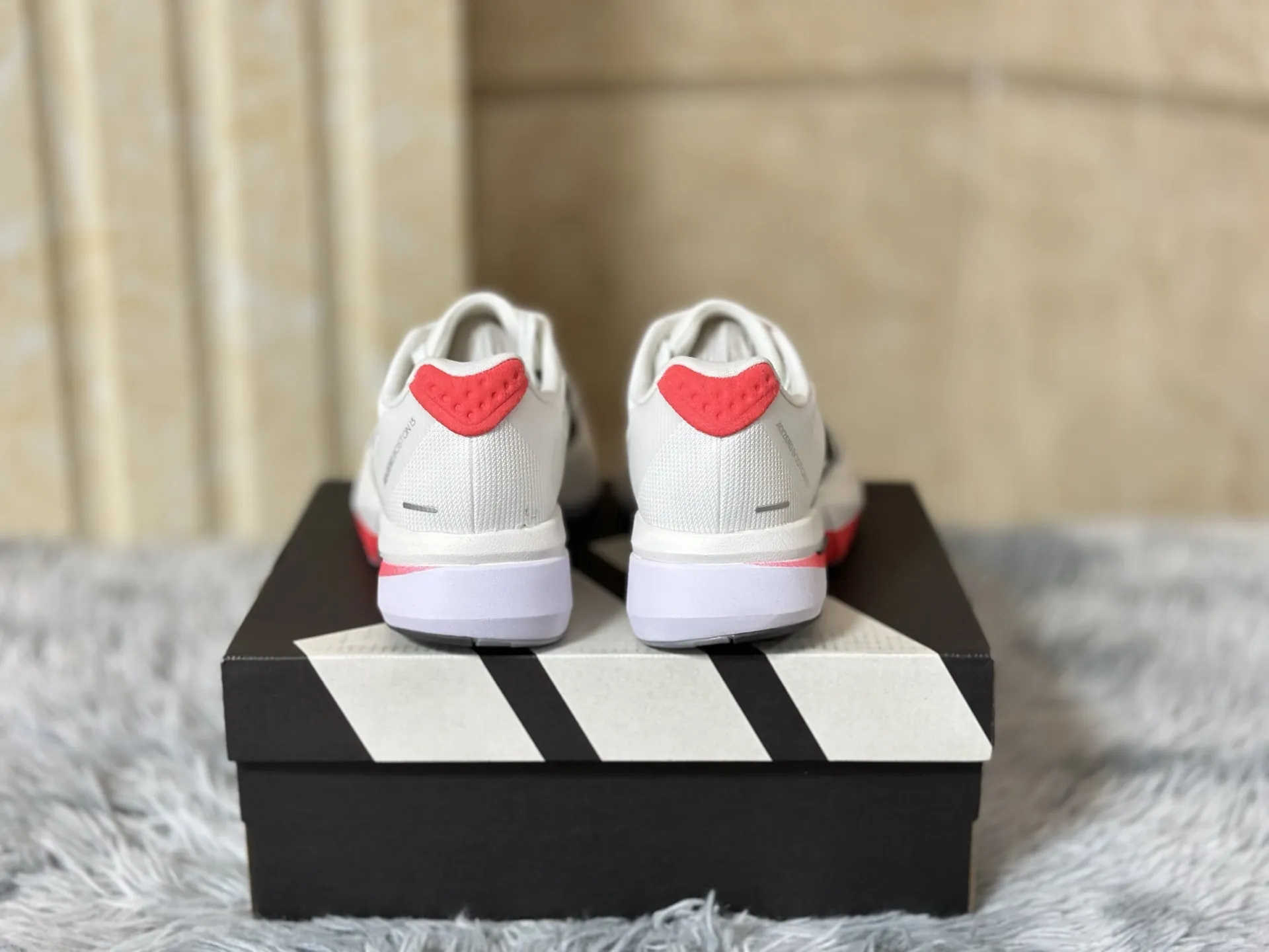 adidas Adizero Boston 13 White Red Replica Shoes Elegant 487