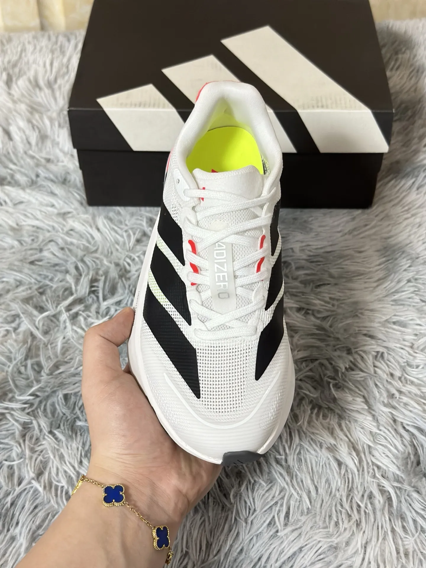 adidas Adizero Boston 13 White Red Replica Shoes Elegant 487
