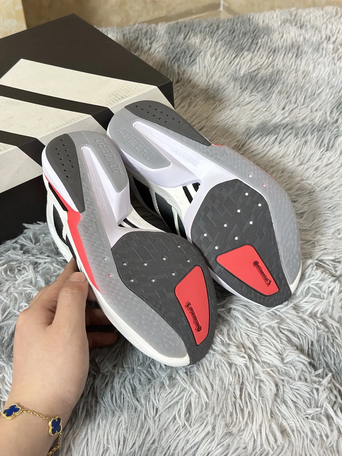 adidas Adizero Boston 13 White Red Replica Shoes Elegant 487