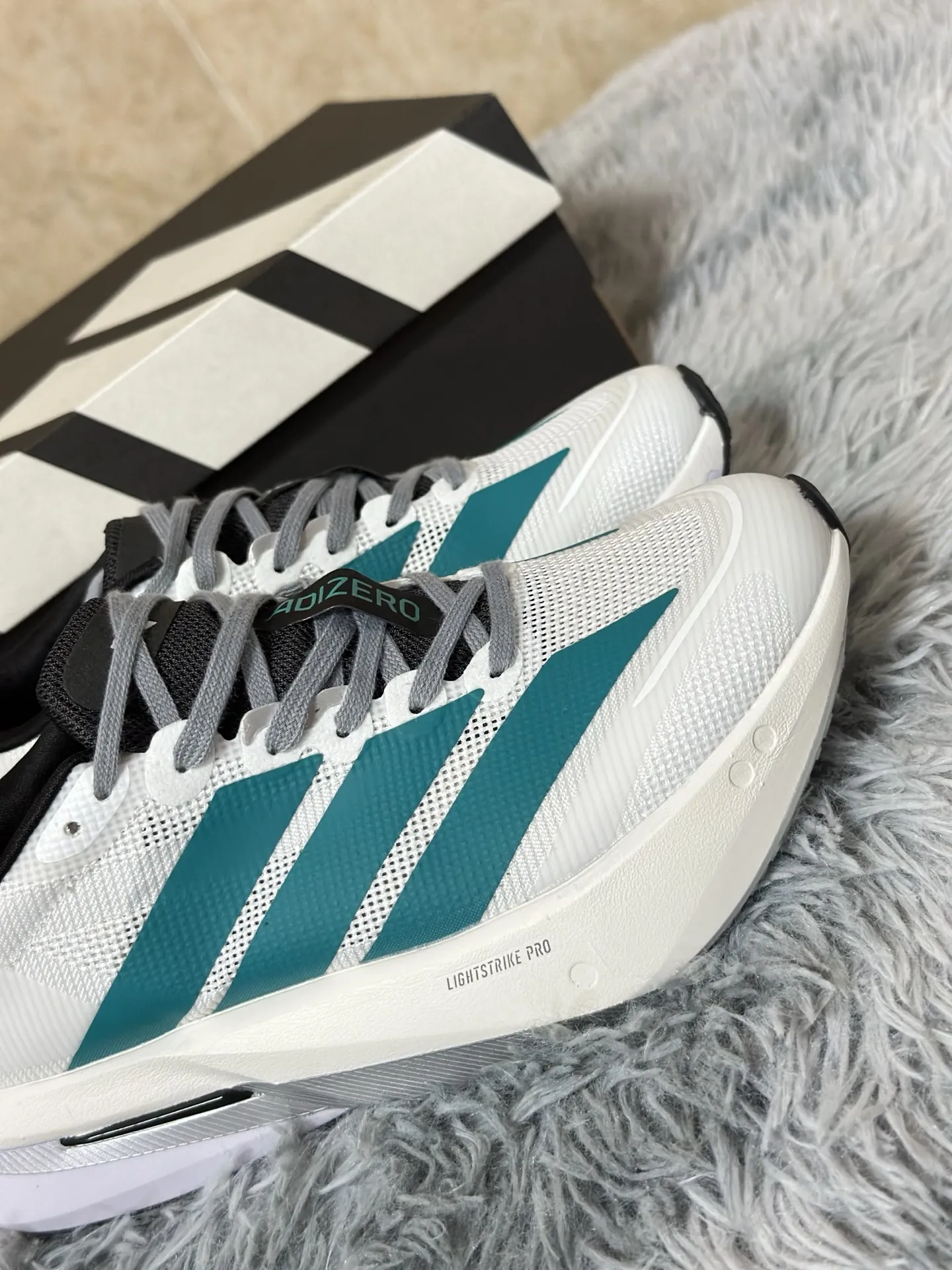 adidas Adizero Boston 13 White Teal Running Shoes – Replica Adidas Edition UrbanChic 488