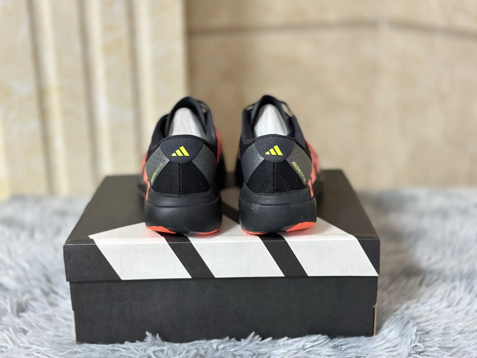 Flexible adidas Adizero Evo SL Core Black Red Replica Sneakers –  Rep Shoes 475