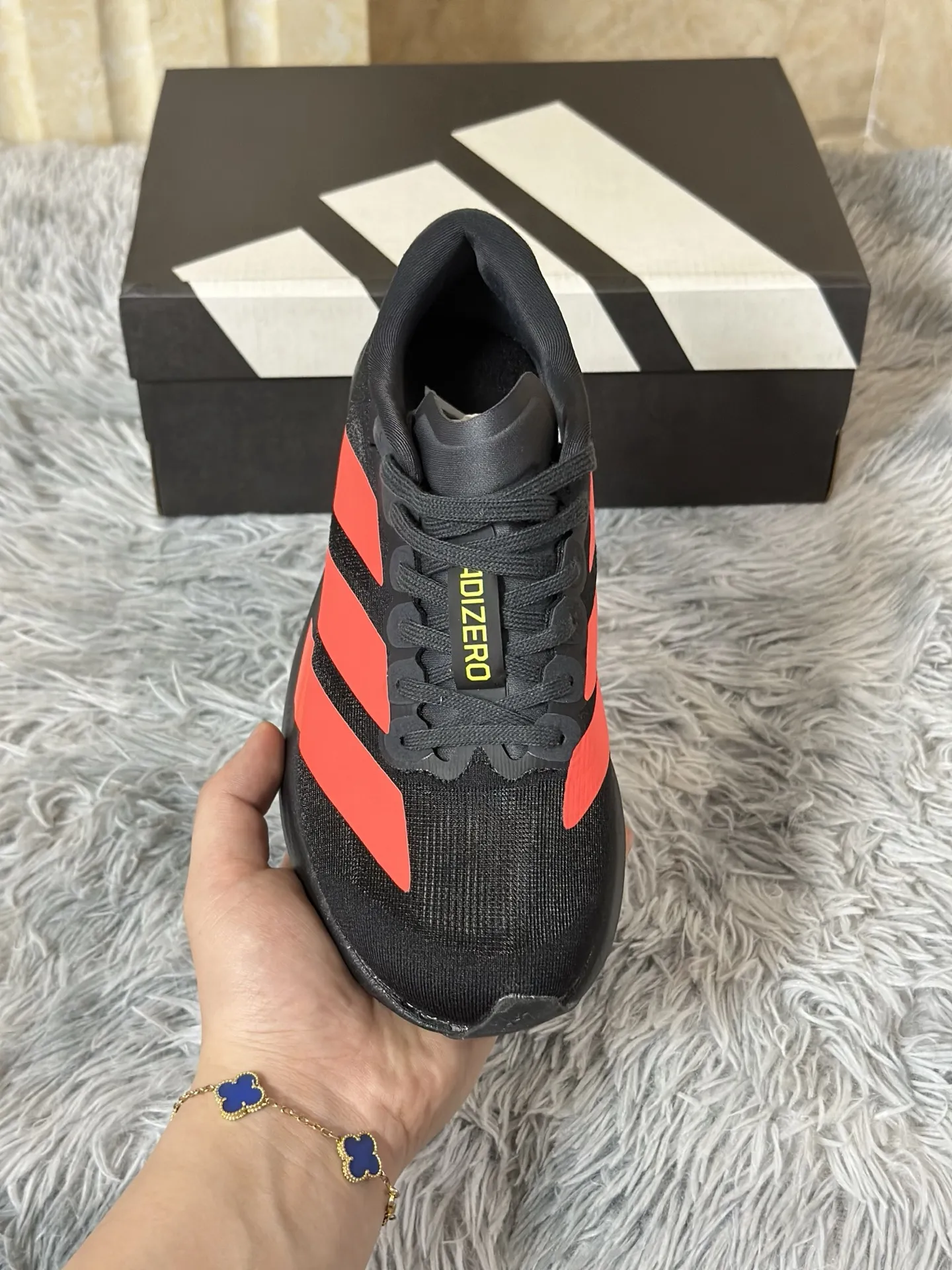 Flexible adidas Adizero Evo SL Core Black Red Replica Sneakers –  Rep Shoes 475