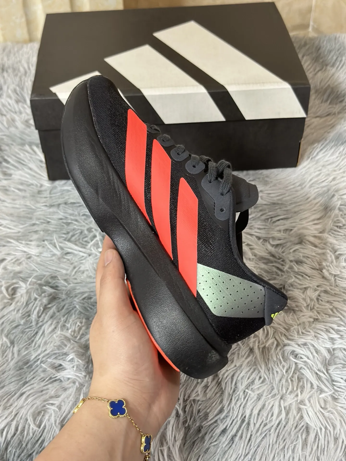 Flexible adidas Adizero Evo SL Core Black Red Replica Sneakers –  Rep Shoes 475