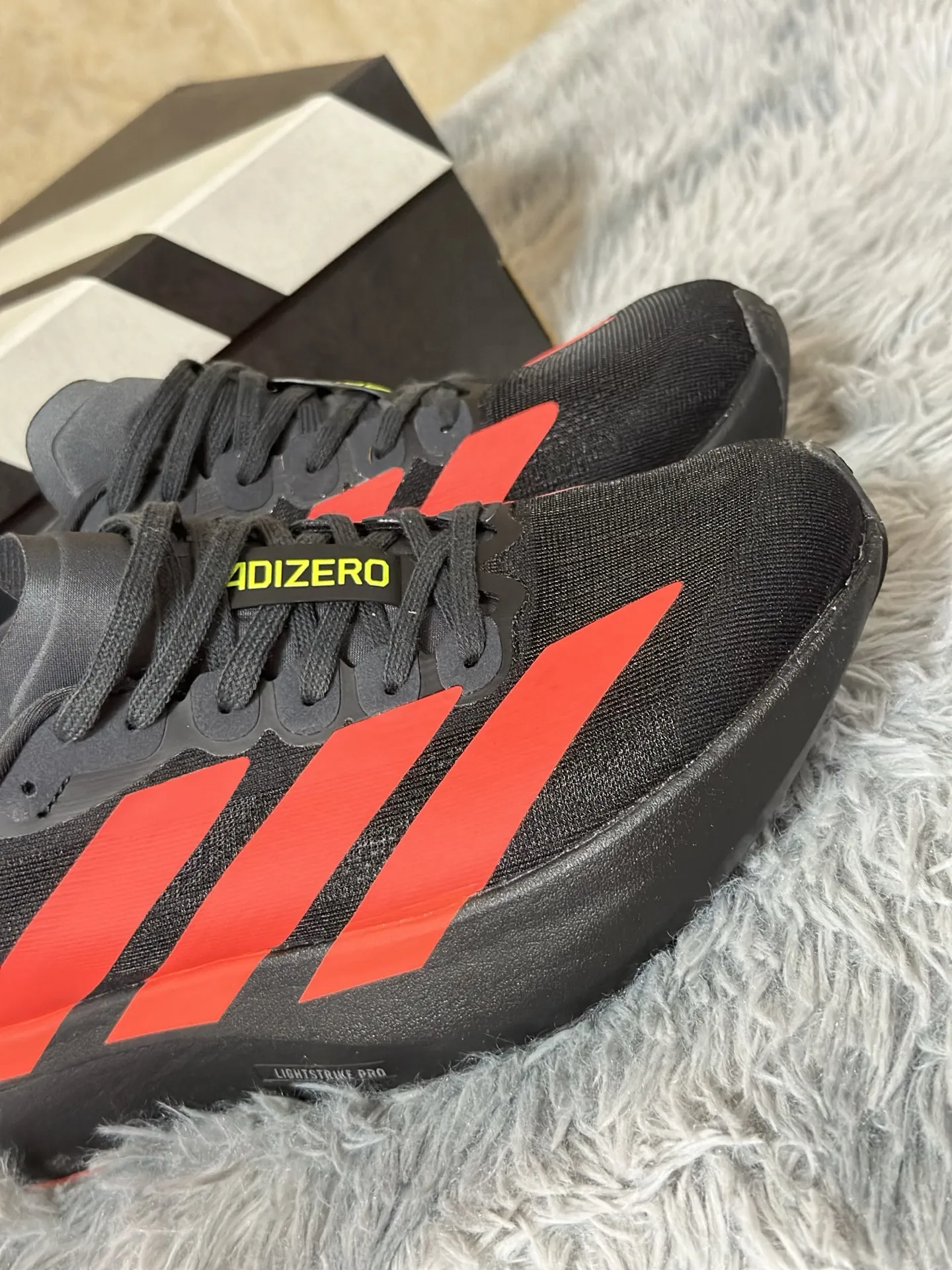 Flexible adidas Adizero Evo SL Core Black Red Replica Sneakers –  Rep Shoes 475