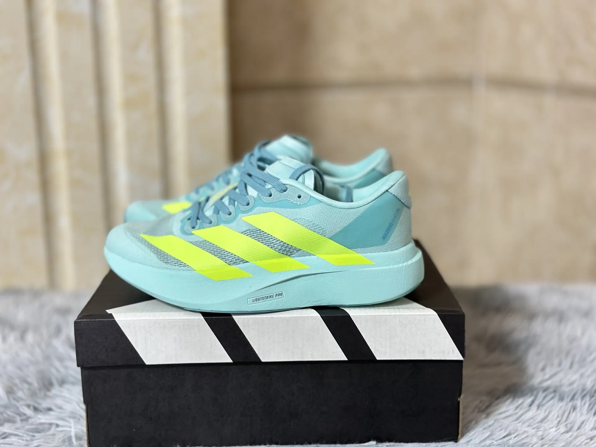 Cozy adidas Adizero Evo SL Mint Green Replica Shoes –  Adidas Replica 484