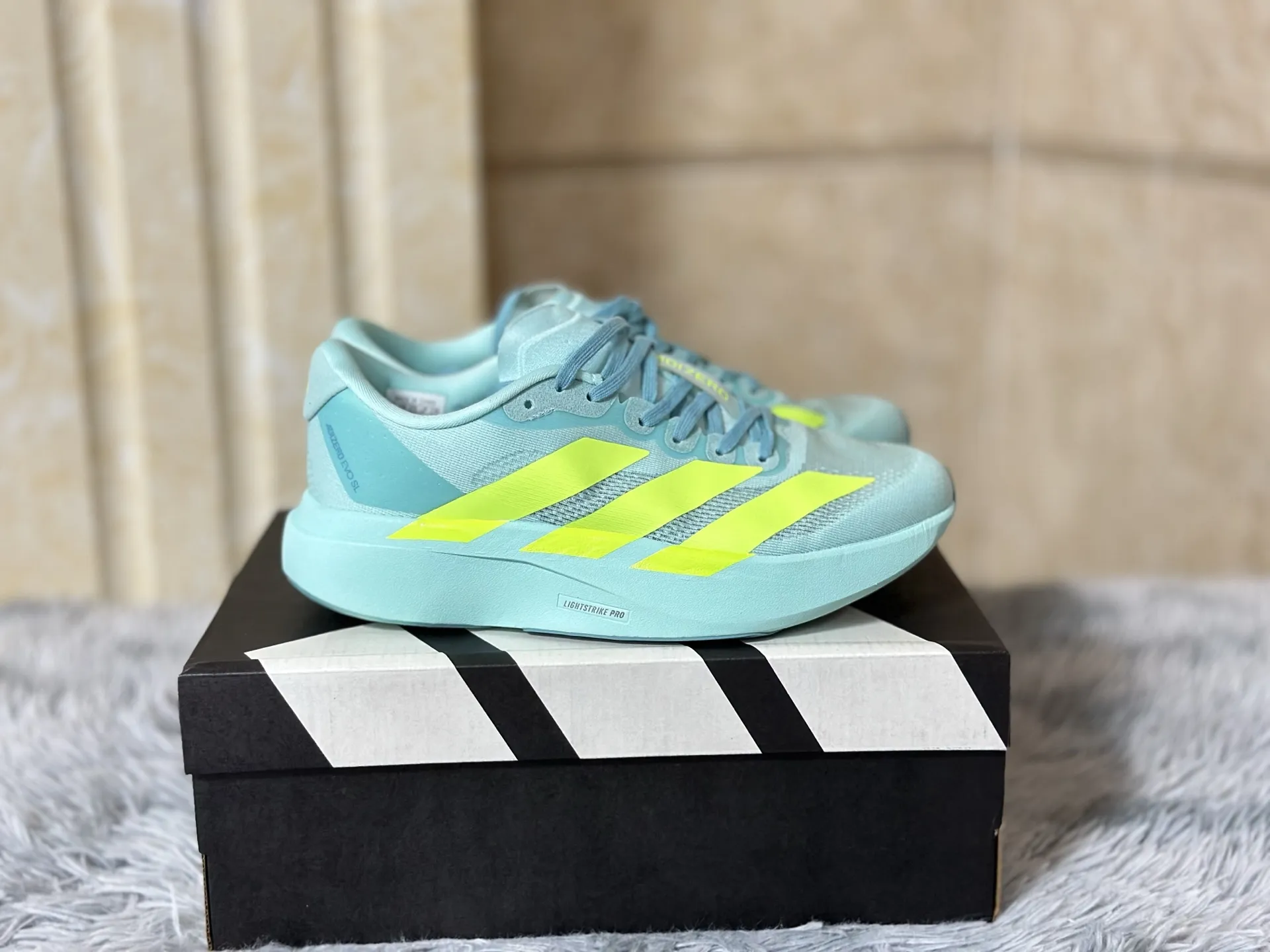Cozy adidas Adizero Evo SL Mint Green Replica Shoes –  Adidas Replica 484