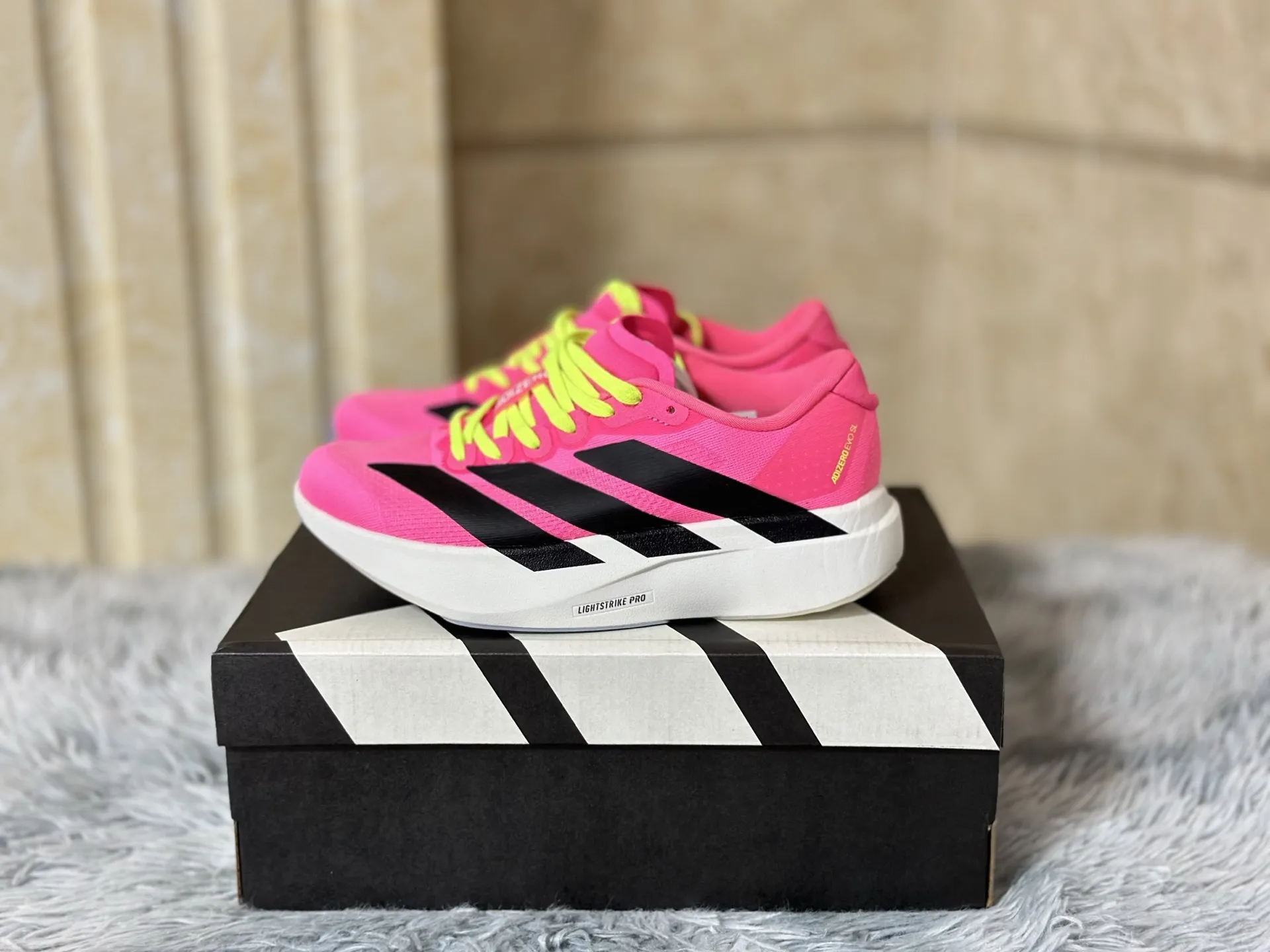 adidas Adizero Evo SL Pink Black Replica Sneakers – Rep Shoes for Running SoftTouch 479