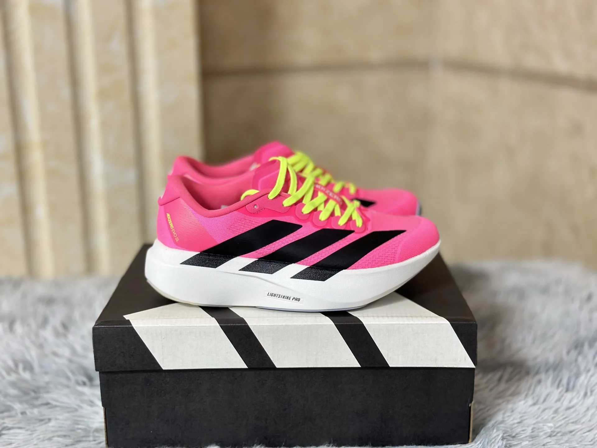 adidas Adizero Evo SL Pink Black Replica Sneakers – Rep Shoes for Running SoftTouch 479