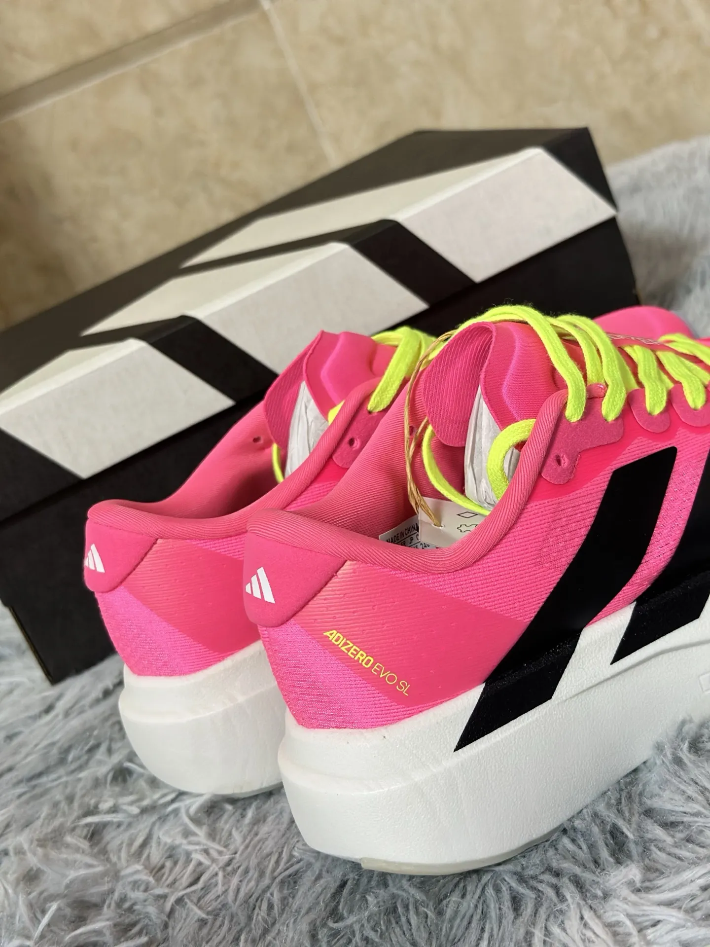 adidas Adizero Evo SL Pink Black Replica Sneakers – Rep Shoes for Running SoftTouch 479
