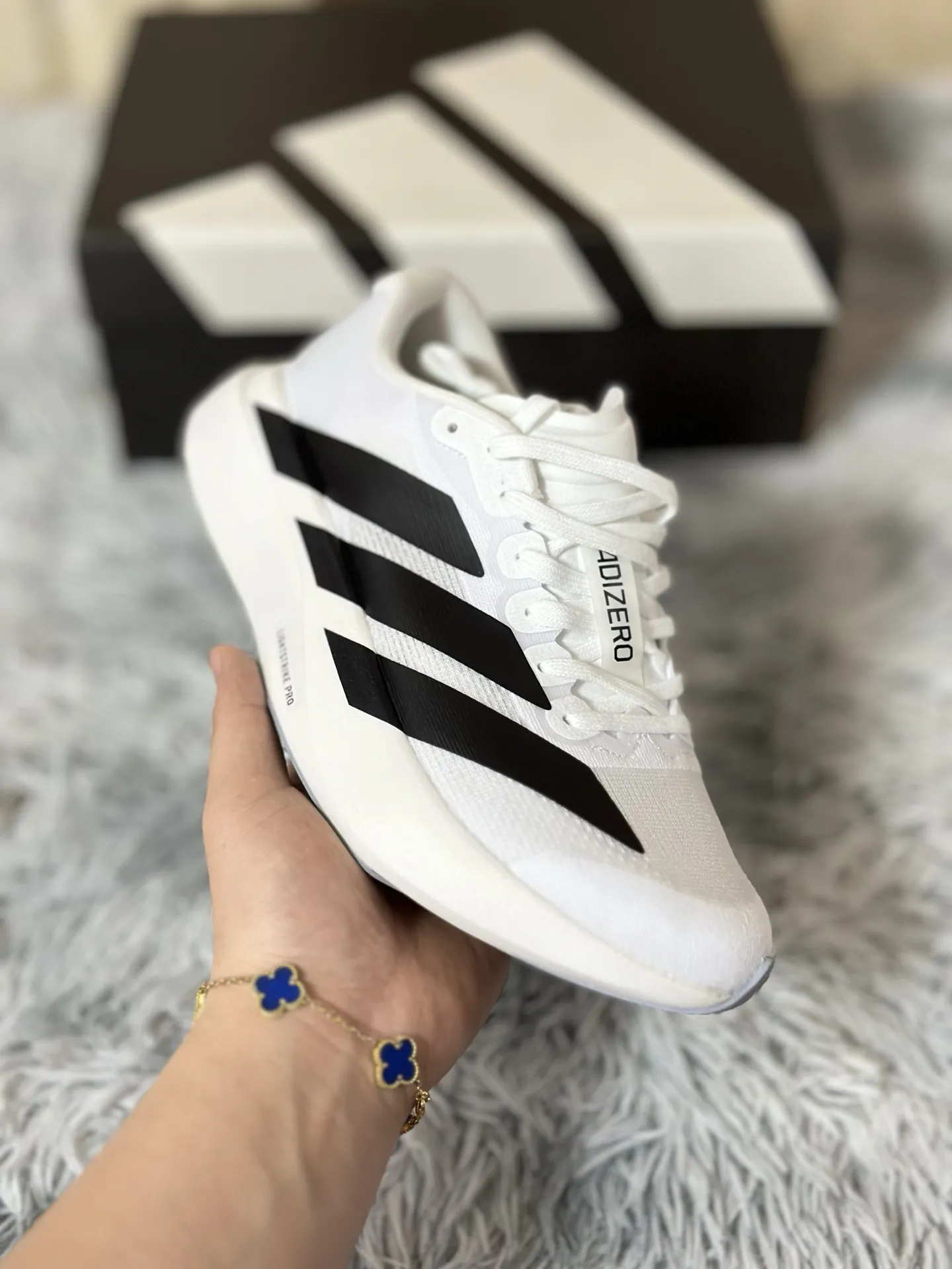 adidas Adizero Evo SL White Black Replica Sneakers – Rep Shoes for Running Packable 476