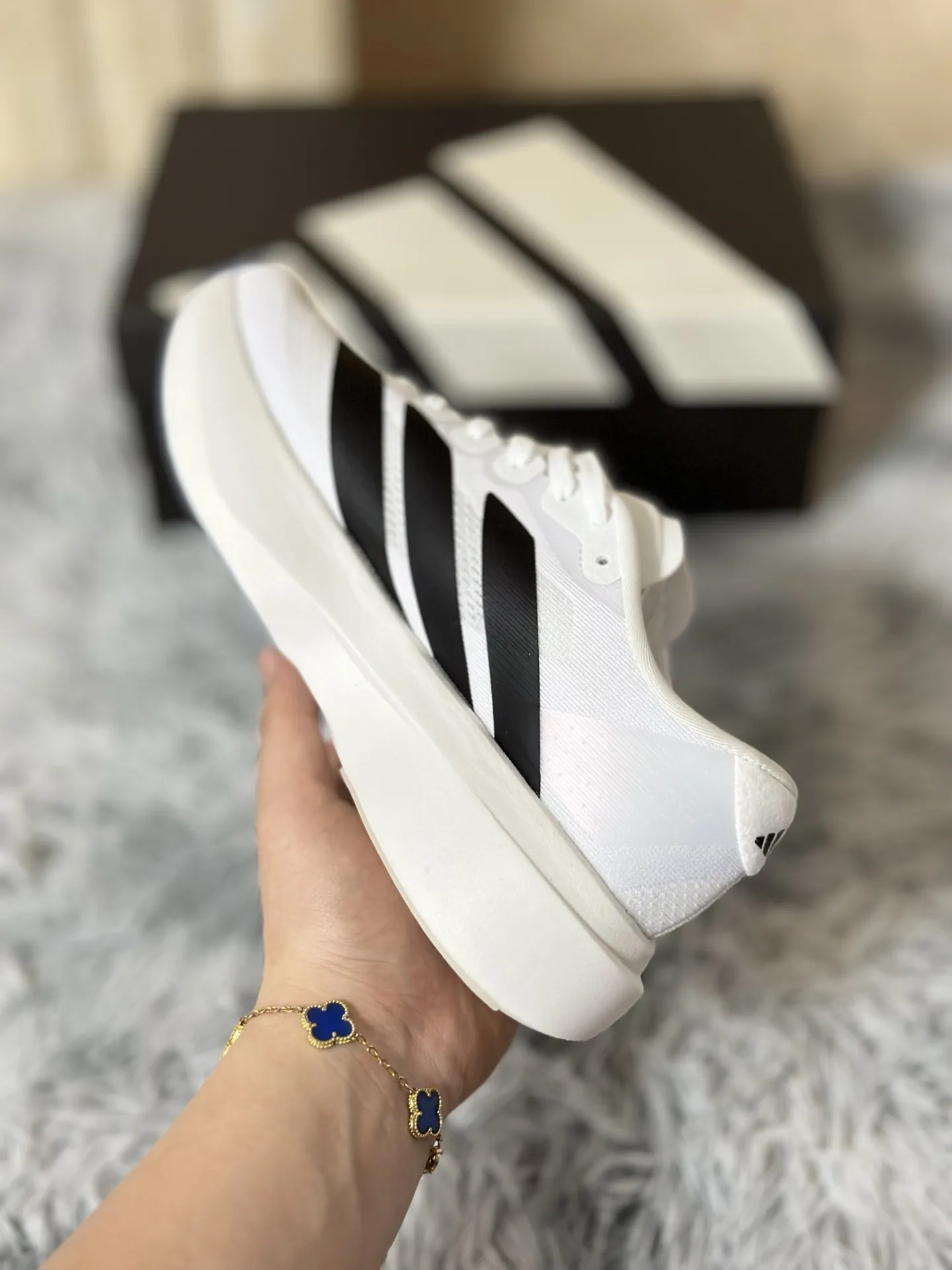 adidas Adizero Evo SL White Black Replica Sneakers – Rep Shoes for Running Packable 476