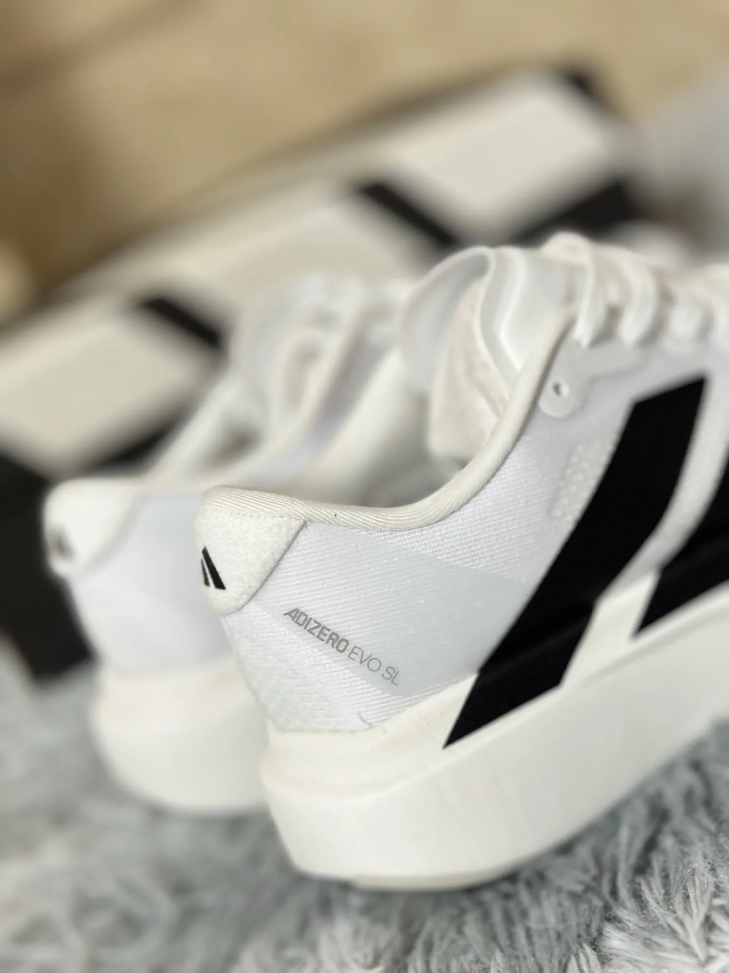 adidas Adizero Evo SL White Black Replica Sneakers – Rep Shoes for Running Packable 476
