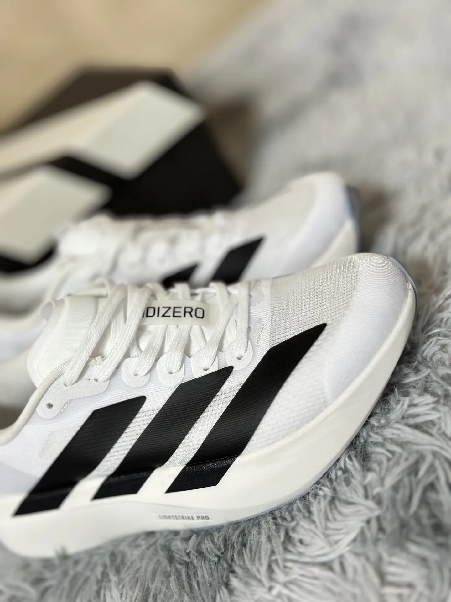 adidas Adizero Evo SL White Black Replica Sneakers – Rep Shoes for Running Packable 476
